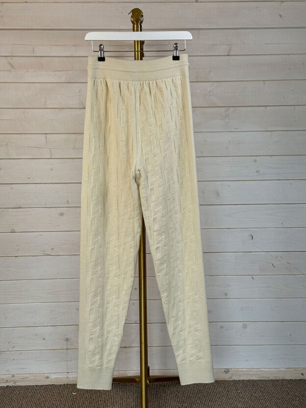 Pre-Owned Hermes Wool Cream Lounge Pants Size 38 (UK 10) - Image 2