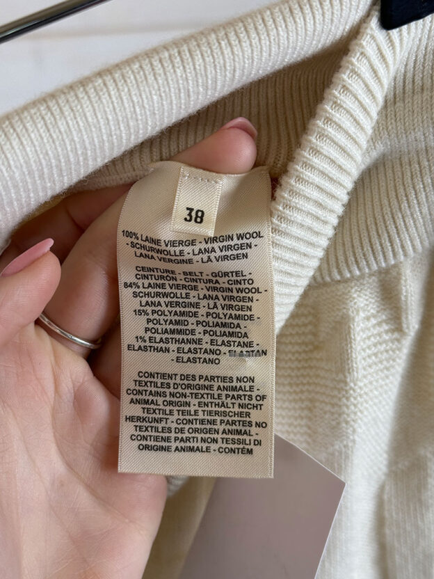Pre-Owned Hermes Wool Cream Lounge Pants Size 38 (UK 10) - Image 3