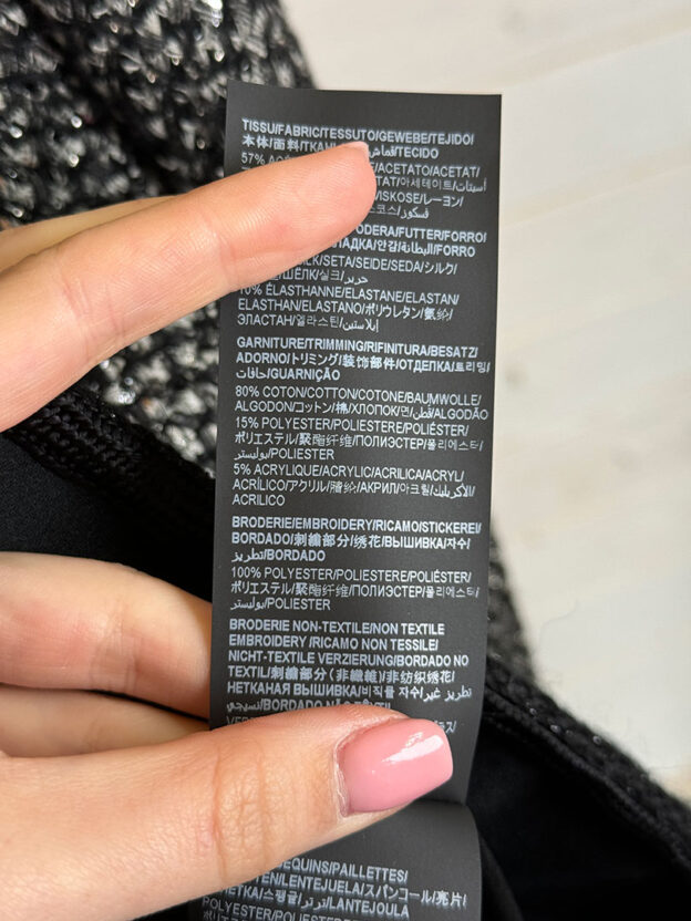 Pre-Owned Saint Laurent Black & Silver Sequin Jacket Size 6 - Image 3