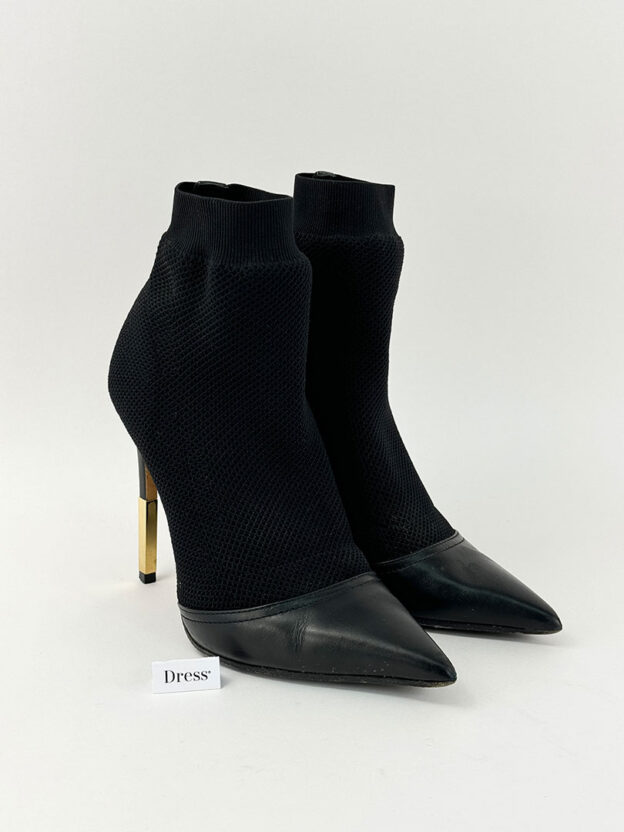 Pre-Owned Balmain Black Aurore Sock Boot Size 38 (UK 5)