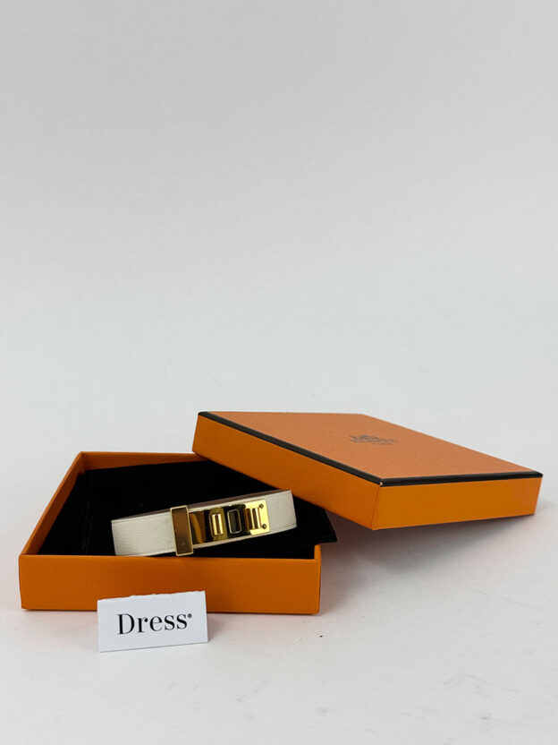 Pre-Owned Hermes White As De Coeur Bracelet - Image 6