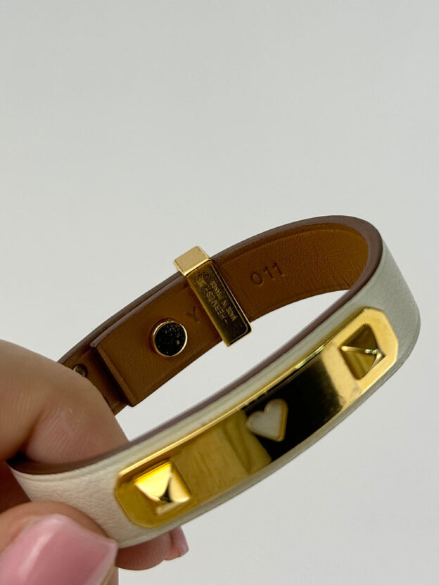 Pre-Owned Hermes White As De Coeur Bracelet - Image 8