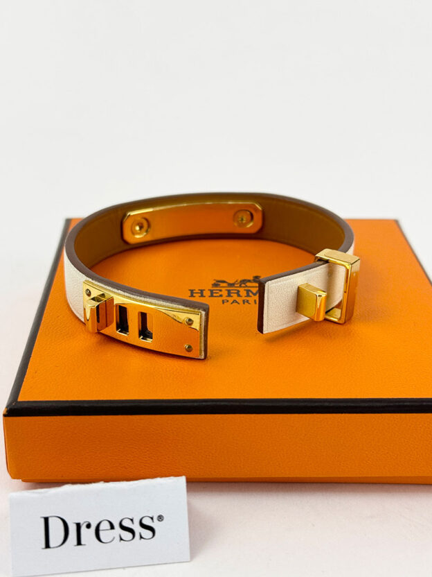 Pre-Owned Hermes White As De Coeur Bracelet - Image 5