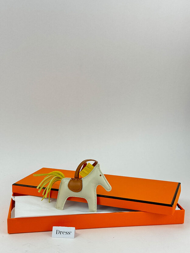 Pre-Owned Hermes Rodeo White & Yellow Charm - Image 5