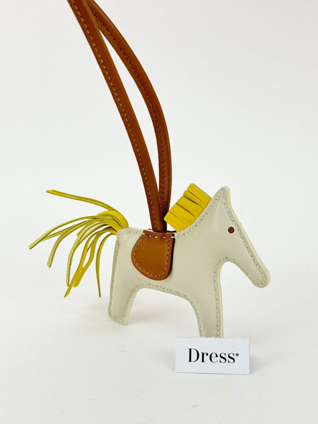 Pre-Owned Hermes Rodeo White & Yellow Charm - Image 2