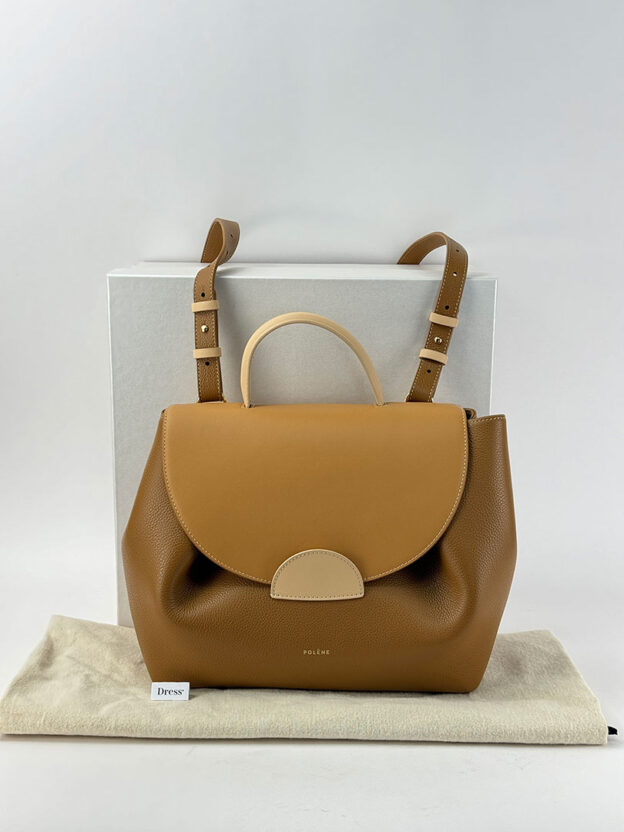 Polene Tan Leather Bag Boxed - Image 7