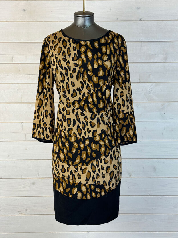 DKNY Leopard Print Long Sleeved Dress Size US 6 (UK 10)