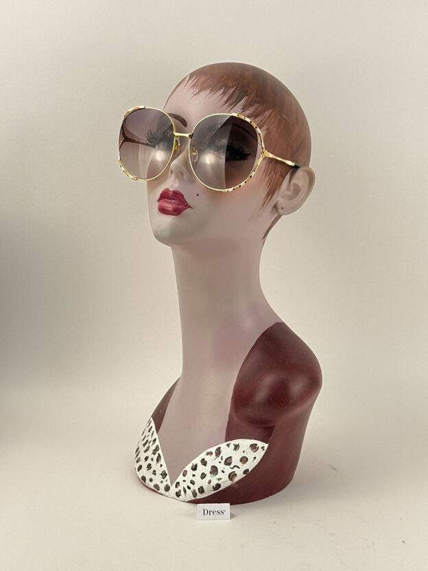 Pre-Owned Gucci Oversized Brown & Gold Sunglasses Boxed. - Image 6