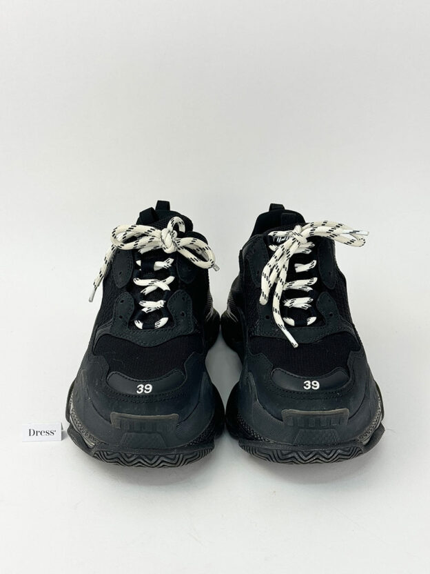 Pre-Owned Balenciaga Triple S Black Trainers Size 39 (UK 6) - Image 6