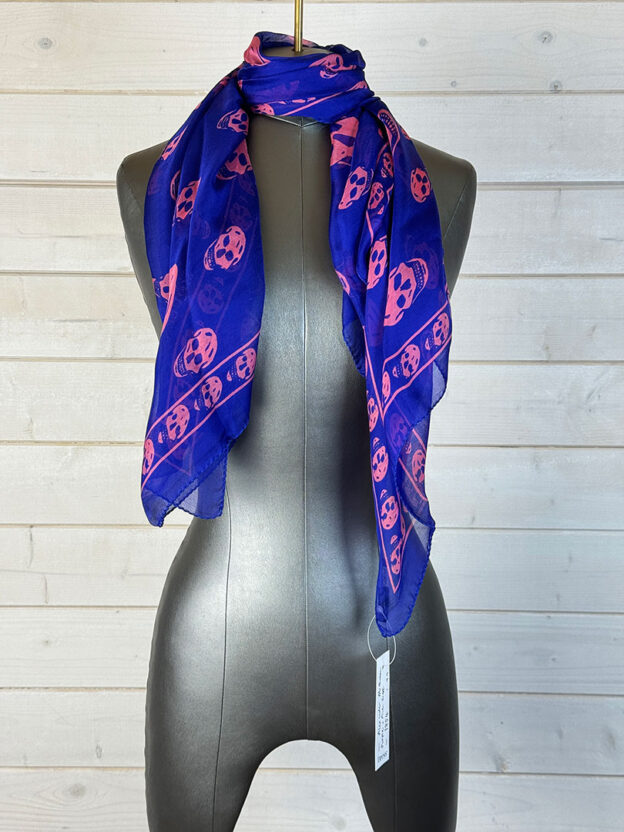 Pre-Owned Alexander McQueen Purple & Pink Scarf - Image 4