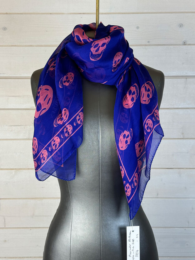 Pre-Owned Alexander McQueen Purple & Pink Scarf - Image 3