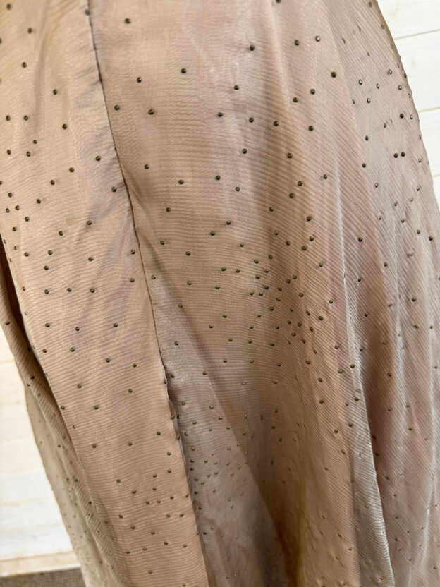 Pre-Owned Betty Jackson Taupe Chiffon Midi Skirt Size UK 10 - Image 2