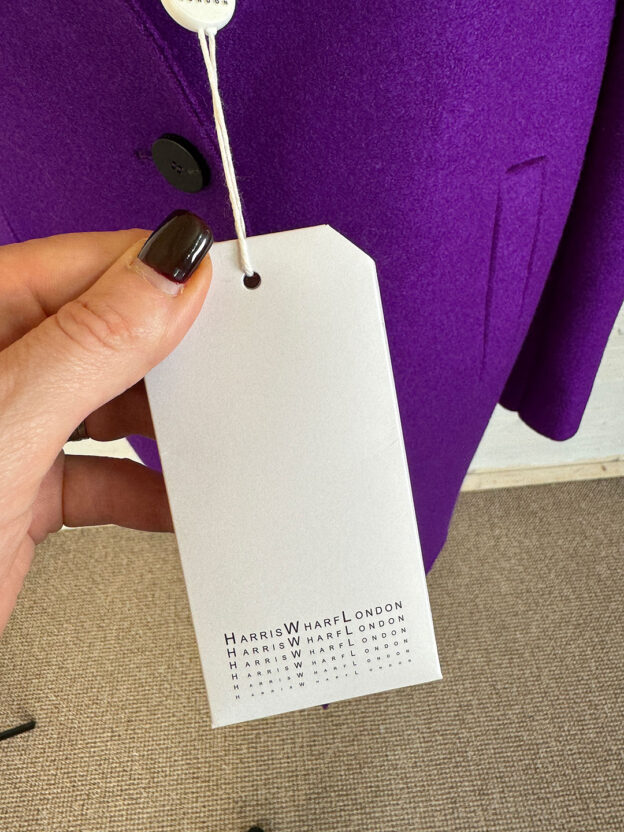 Harris Wharf London Purple Coat Size IT 42 (UK 10) - Image 3