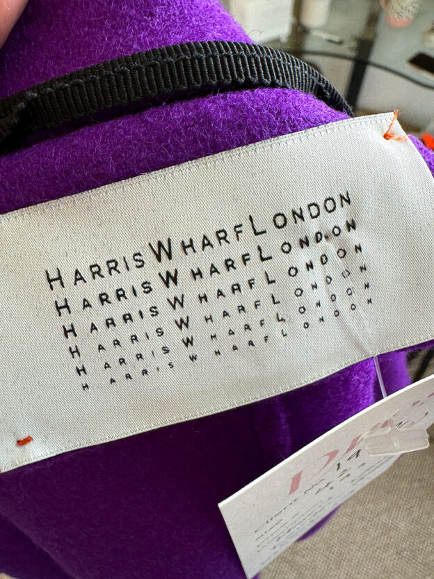 Harris Wharf London Purple Coat Size IT 42 (UK 10) - Image 4