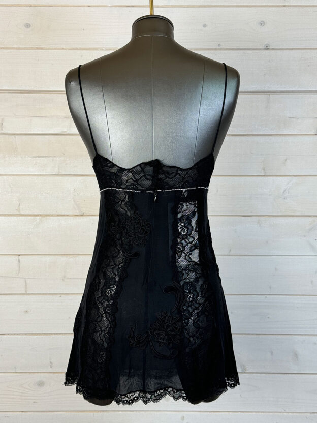 Pre-Owned Pinko Black Silk Sequin Top Size M - Image 2