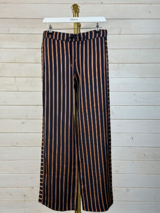 A.P.C Orange & Navy Striped Trousers Size 38 (UK 10). Feel more like a UK 6-8)