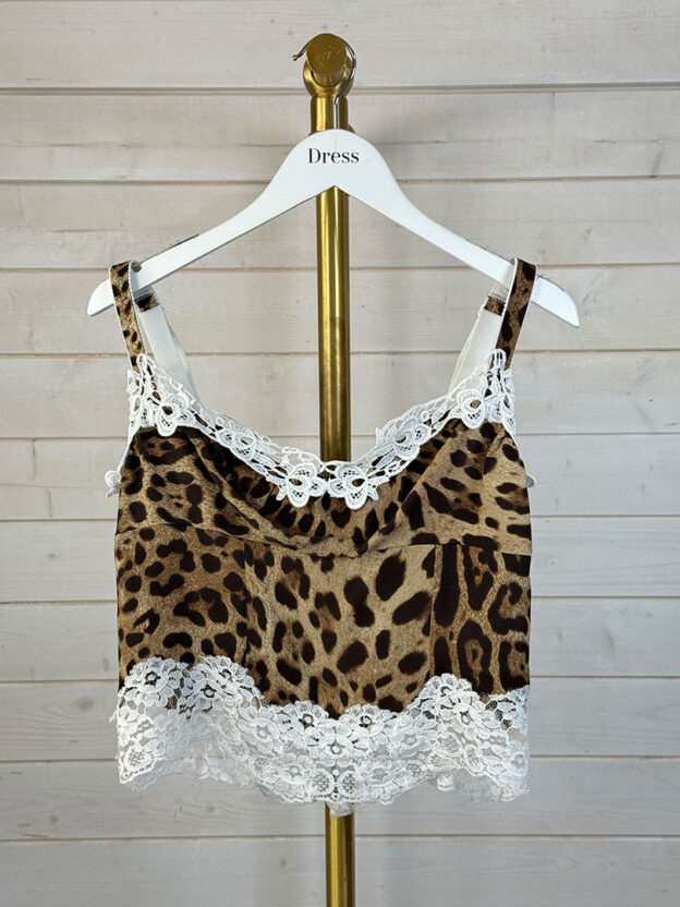Dolce & Gabbana Leopard Print Cami Top Size 42 (UK 10)