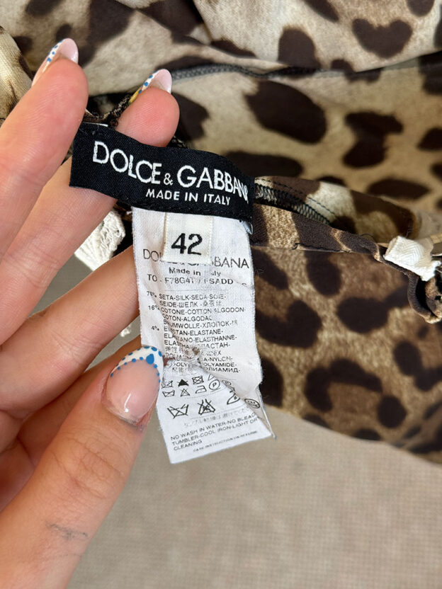 Dolce & Gabbana Leopard Print Cami Top Size 42 (UK 10) - Image 3