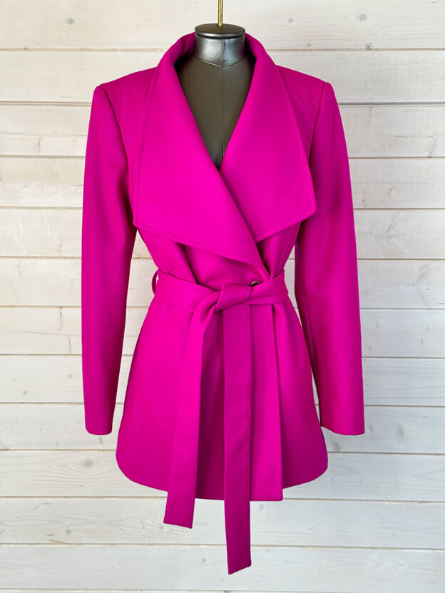Ted Baker Pink Wool Belted Coat Size 3 (UK 12)