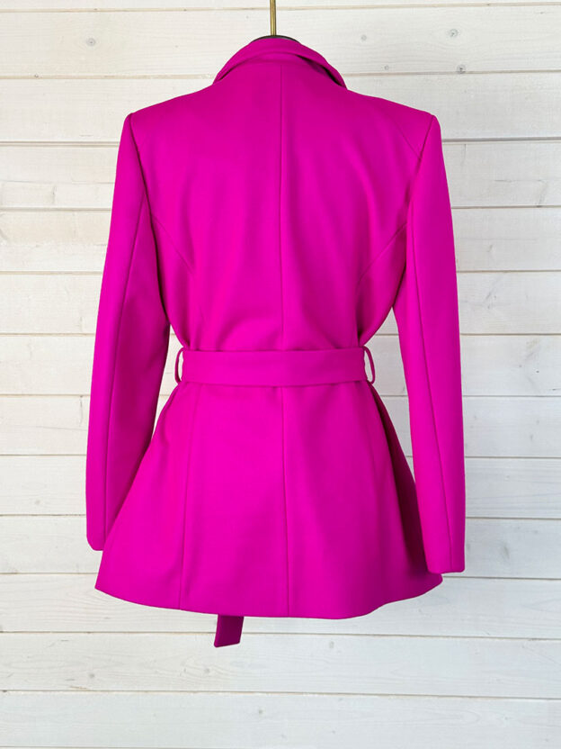Ted Baker Pink Wool Belted Coat Size 3 (UK 12) - Image 2