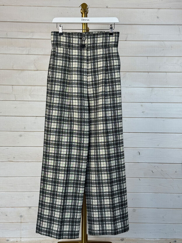 Antonio Berardi Black & White Wide Leg Trousers Size 10