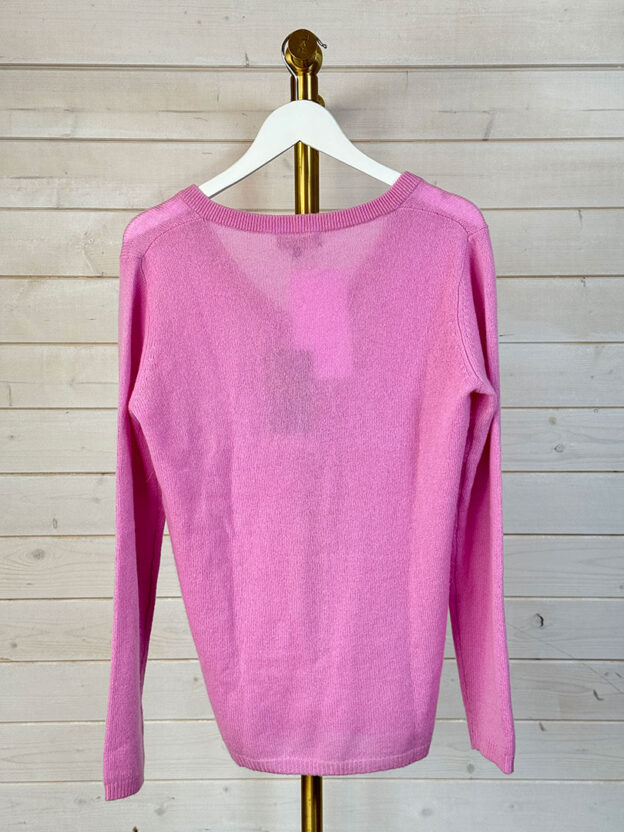 Pre-Owned N Peal Pink V Neck Cashmere Jumper Size S - Image 2