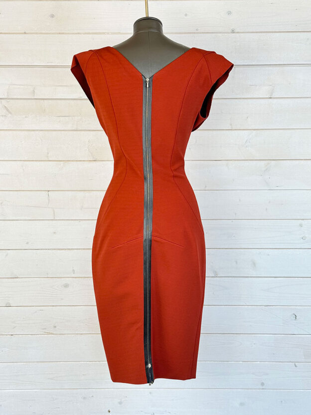Victoria Beckham Copper Red Dress Size 12 - Image 2