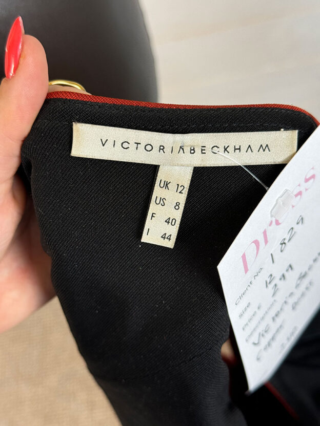 Victoria Beckham Copper Red Dress Size 12 - Image 4