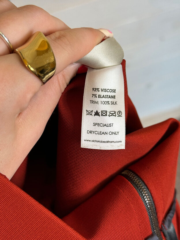 Victoria Beckham Copper Red Dress Size 12 - Image 3
