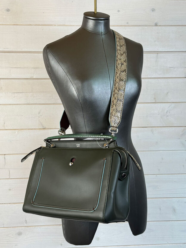 Fendi Dotcom Khaki Handbag - Image 6