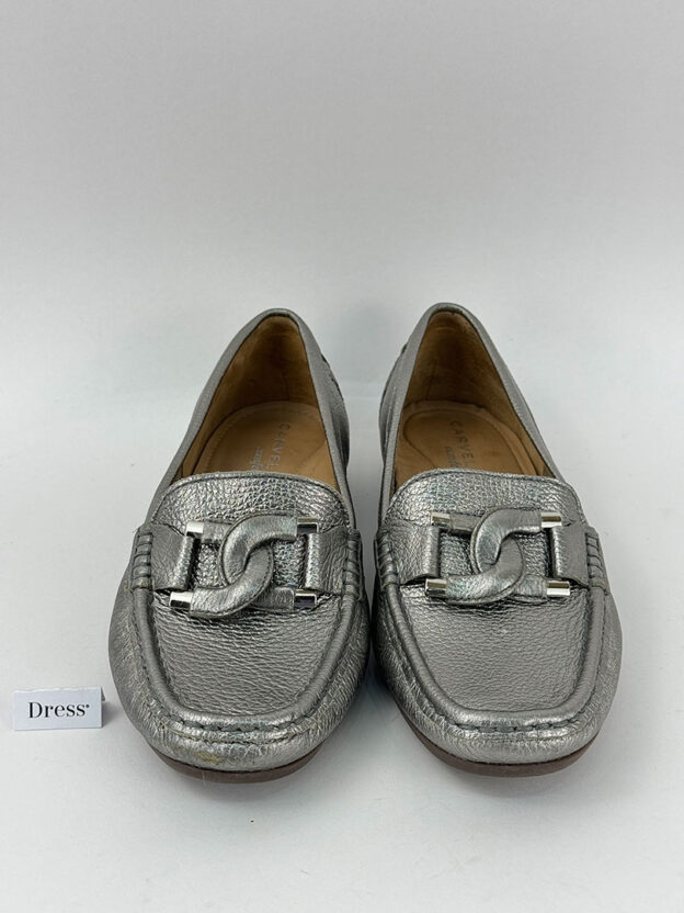Carvela Silver Flat Pumps Size 39 (UK 6) - Image 2