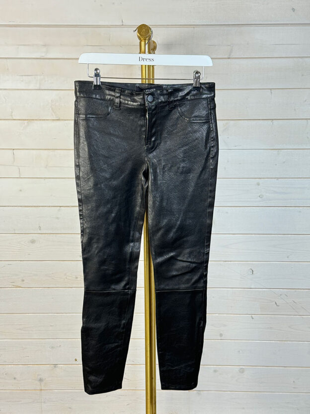 J Brand Black Lambs Leather Trousers 27" Waist