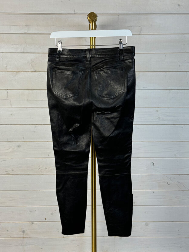 J Brand Black Lambs Leather Trousers 27" Waist - Image 3