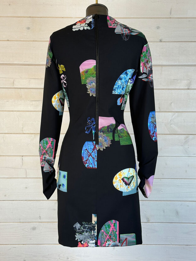 Bimba Y Lola Black Printed Dress Size M - Image 3