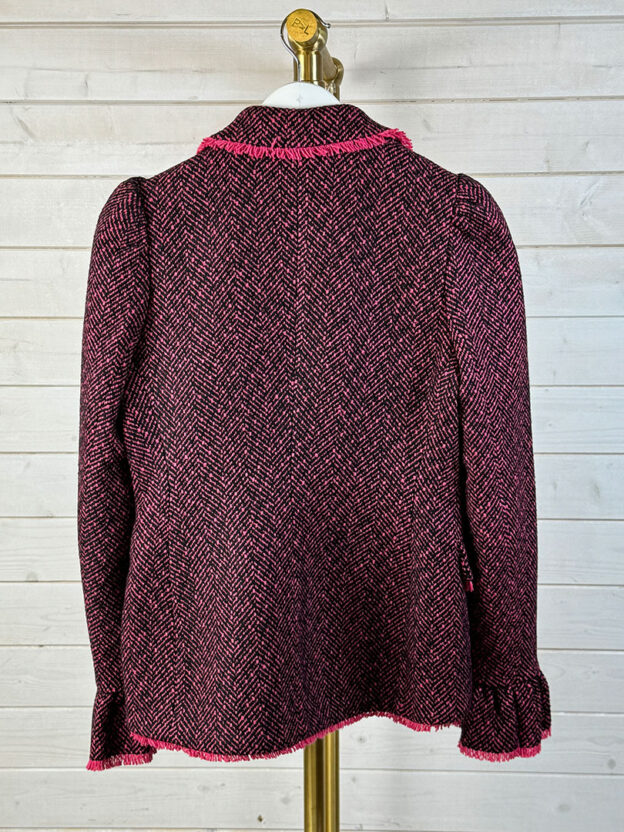 Love Shack Fancy Pink & Black Jacket Size UK 8 - Image 2