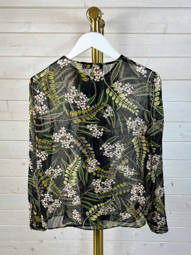 Marc Cain Black Floral Blouse Size N1 (UK 8) - Image 2