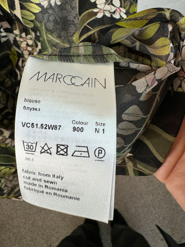 Marc Cain Black Floral Blouse Size N1 (UK 8) - Image 3