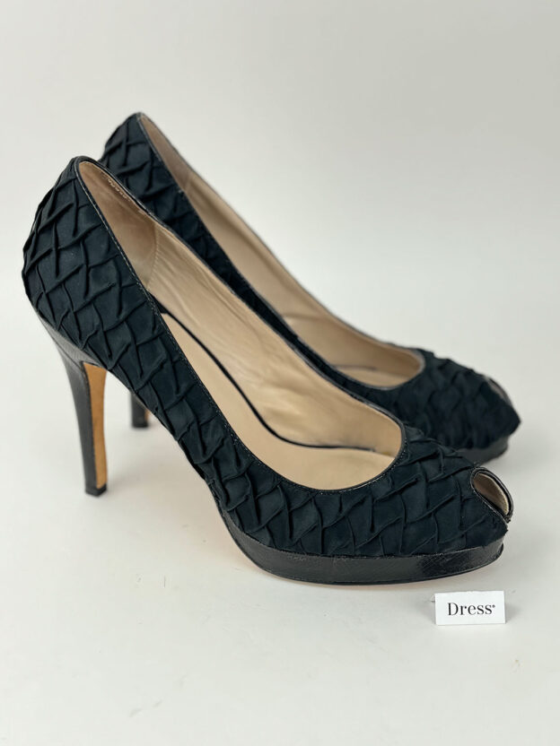 Pre-Owned Reiss Black Open Toe Heel Size 41 (UK 8)
