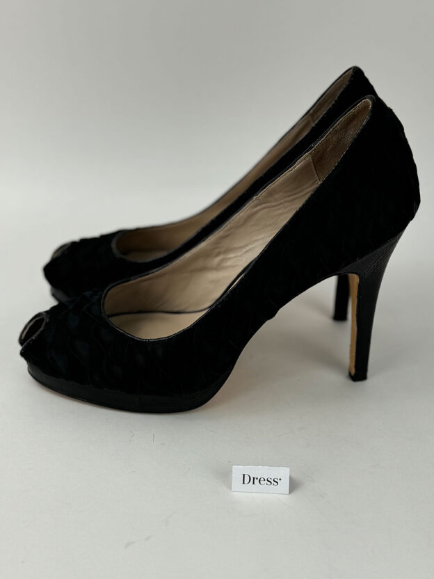 Pre-Owned Reiss Black Open Toe Heel Size 41 (UK 8) - Image 3