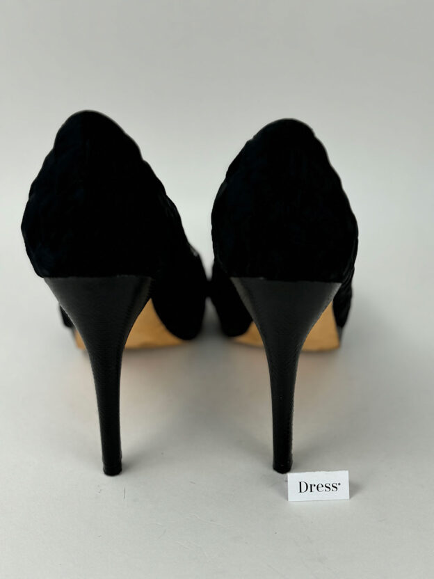 Pre-Owned Reiss Black Open Toe Heel Size 41 (UK 8) - Image 4