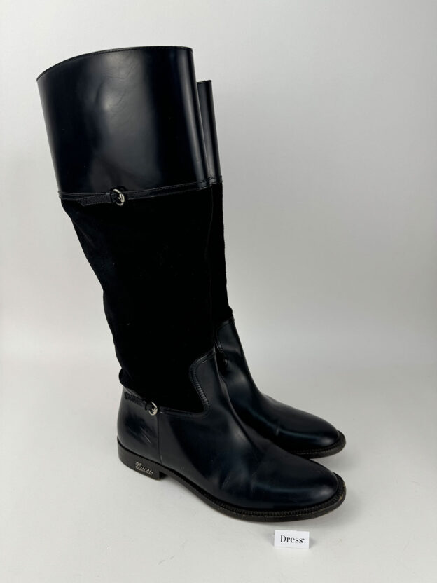 Pre-Owned Gucci Suede Knee High Boots Size UK 3.5