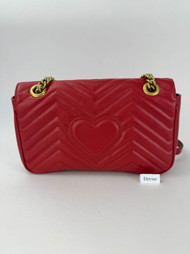 Gucci GG Marmont Chain Strap Single Flap Leather Handbag - Image 6