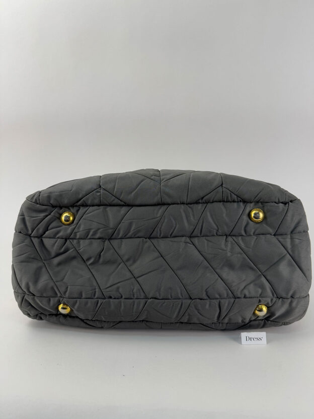 Prada Nylon Grey Bowling Bag - Image 10