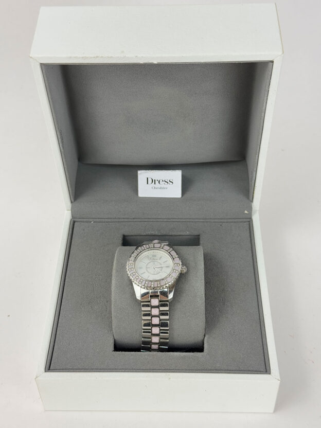 Dior Christal Diamond & Pink Sapphire Ladies Watch Boxed