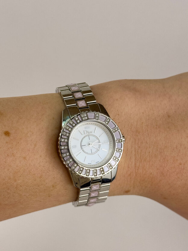 Dior Christal Diamond & Pink Sapphire Ladies Watch Boxed - Image 3