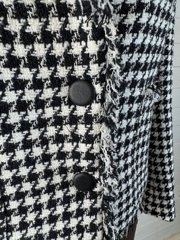 Pre-Owned Claudie Pierlot Houndstooth Jacket Size 36 (UK 8) - Image 2
