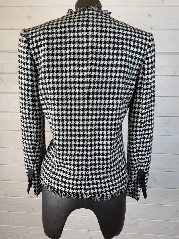 Pre-Owned Claudie Pierlot Houndstooth Jacket Size 36 (UK 8) - Image 4