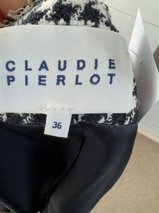 Pre-Owned Claudie Pierlot Houndstooth Jacket Size 36 (UK 8) - Image 7