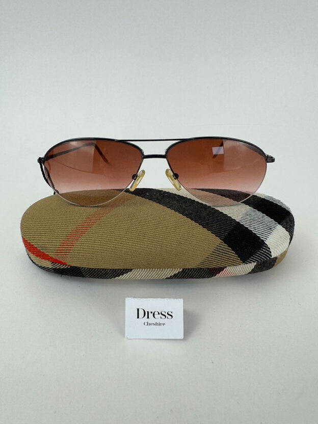 Burberry Brown Aviator Sunglasses Boxed