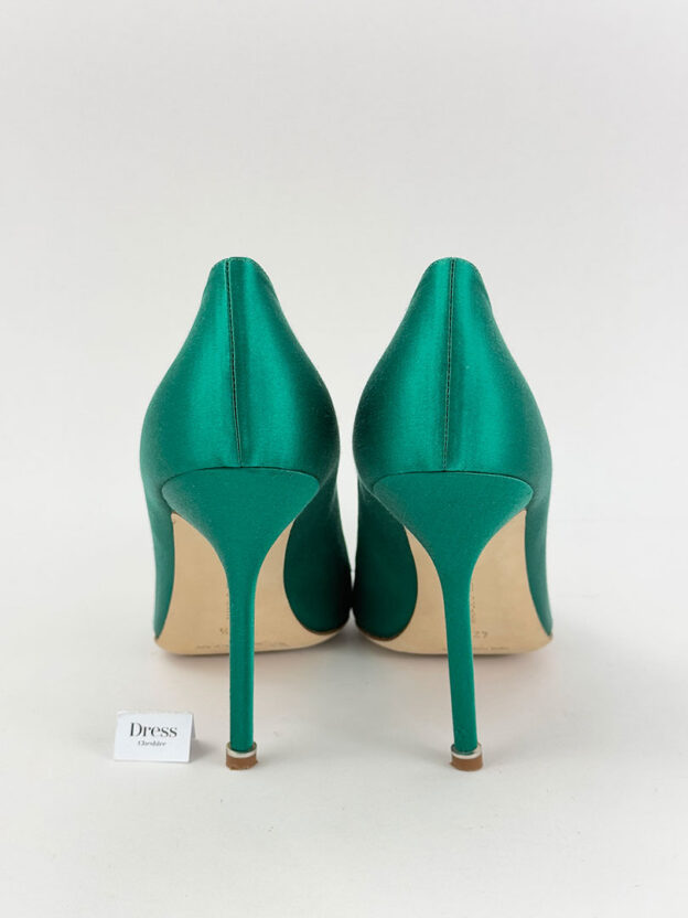 Pre-Owned Manola Blahnik Green Heels Size 42.5 (UK 9.5) - Image 4